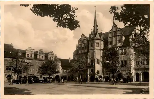 Saalfeld/Saale - Rathaus u. Marktplatz -301572