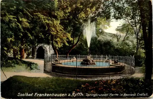 Solbad Frankenhausen - Springbrunnen-Partie in Rennaus Erdfall. -301890