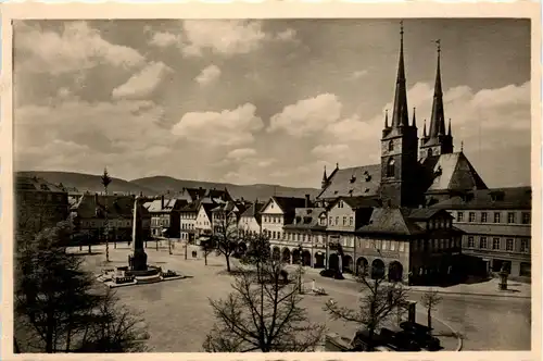 Saalfeld/Saale - Markt mit Johanniskirche -302318