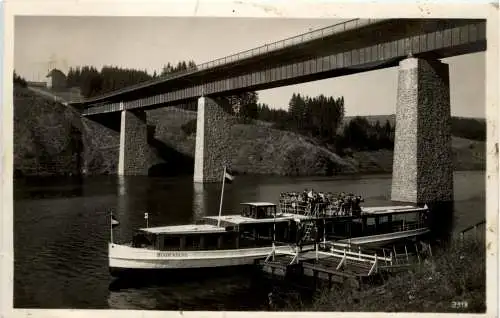 Saalburg/Thür., Motorbootsanlegeplatz an der Saalburger Brücke -300452