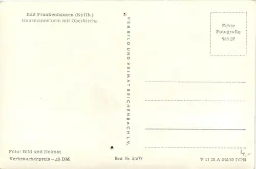 Kyffhäuser/Thür. - Bad Frankenhausen - Hausmannsturm mit Oberkirche -301872