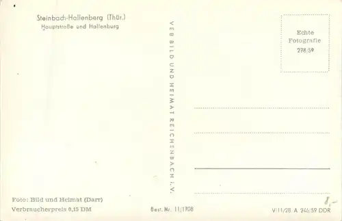 Steinbach-Hallenberg/Thür. - Hauptstrasse und Hallenburg -300714