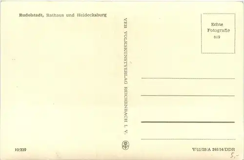 Rudolstadt/Thür. - Rathaus und Heidecksburg -302416