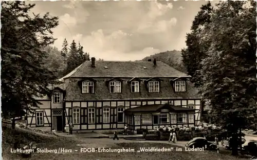 Stolberg/Harz . FDGB-Erholungsheim Waldfrieden im Ludetal -302688