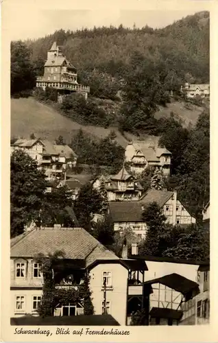 Saalfeld/Saale - Schwarzburg - Blick auf Fremdenhäuser -302454