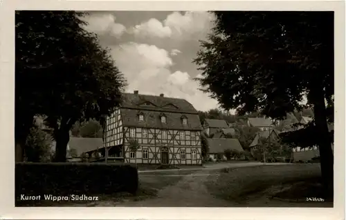 Mansfeld- Kurort Wippra/Südharz - Anger mit Gastwirtschaft zur Linde -302820