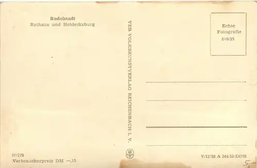 Rudolstadt/Thür. - Rathaus und Heidecksburg -302460