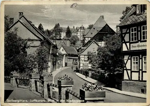 Stolberg/Harz . Blick in die Niedergasse -302774