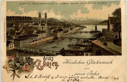 Gruss aus Zürich - Litho -204466