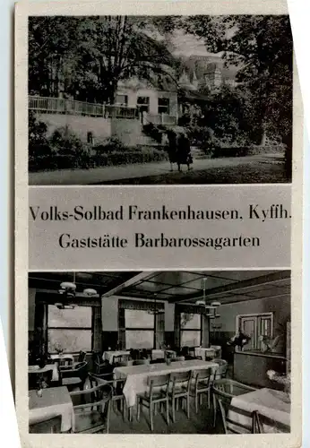 Kyffhäuser - Solbad Frankenhausen - Gaststätte Barbarossagarten -303056