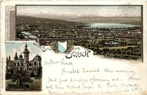 Gruss aus Zürich - Litho -204702