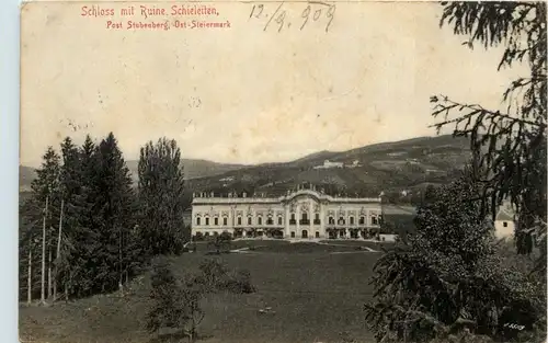 Stubenberg/Steiermark -Schloss mit Ruine Schieleiten -303950