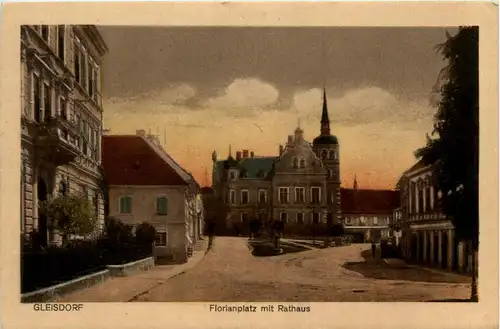 Gleisdorf/Steiermark - Florianplatz mit Rathaus -304982