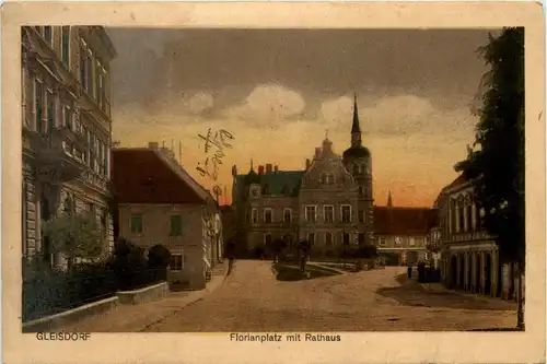 Gleisdorf/Steiermark -Florianplatz mit Rathaus -304988