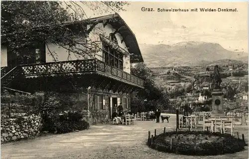 Graz/Steiermark - Schweizerhaus mit Weiden-Denkmal -304586