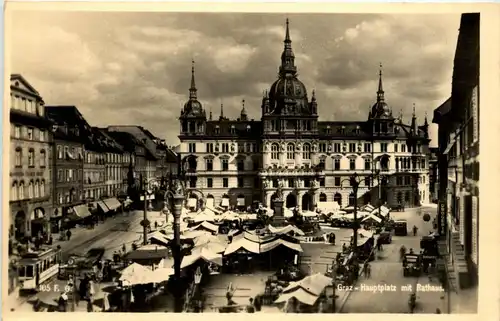 Graz/Steiermark - Hauptplatz mit Rathaus -304834