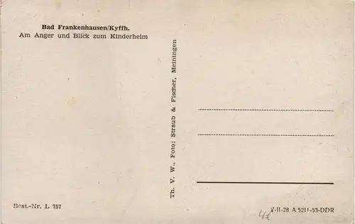 Kyffhäuser - Solbad Frankenhausen - Am Anger und Blick zum Kinderheim -303046