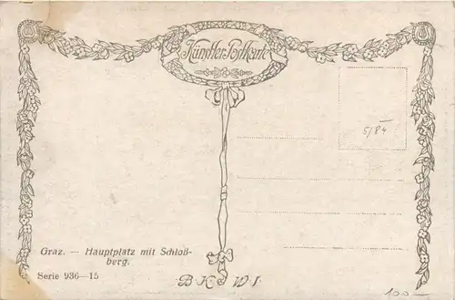Graz/Steiermark - Hauptplatz mit Schlossberg -304840