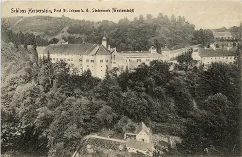 Herberstein/Steiermark - Schloss Herberstein, Post, St.Johann - Westansicht -304074