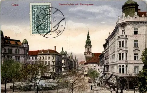 Graz/Steiermark - Bismarckplatz mit Herrengasse -305112