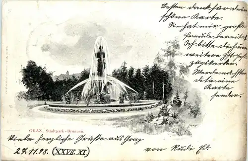 Graz/Steiermark - Stadtpark-Brunnen -304160