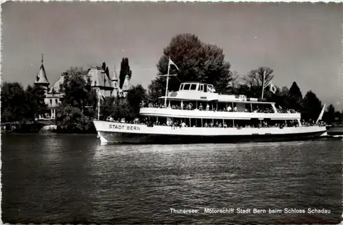 Thunersee - Motorschiff Bern beim Schloss Schadau -207536