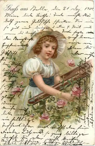 Kind mit Blumen -258180