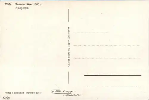 Saanenmöser - Spillgerten -207810