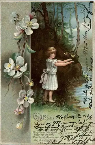 Kind mit Blumen -258192