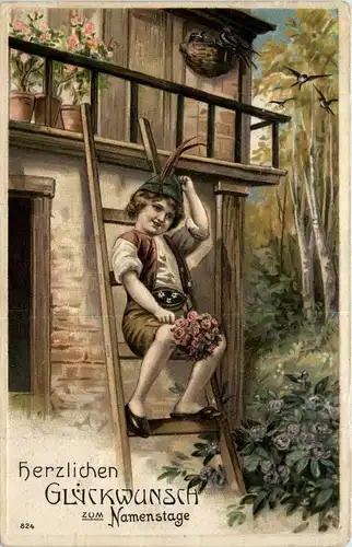 Namenstag - Kind auf Leiter -258212