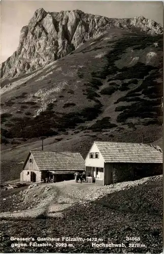 Aflenz/Steiermark - Grassers Gasthaus Fölzalm gegen Fölzstein - Hochschwab -306664