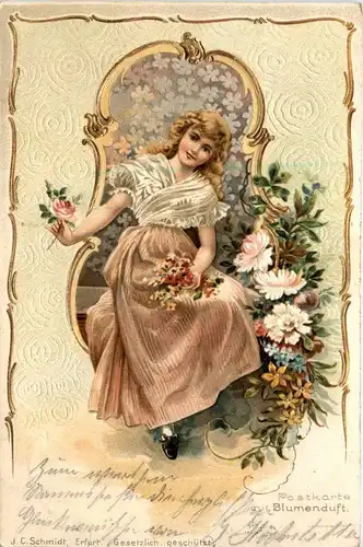 Frau - Karte mit Blumenduft -258140