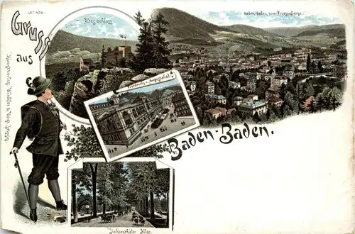 Gruss aus Baden-Baden - Litho -258576