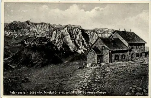 Reichenstein/Steiermark -Schutzhütte, Aussicht g.d. Gesäuse-Berge -306016