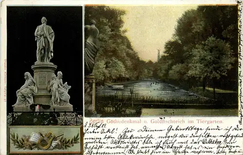 Berlin - Göthedenkmal - Litho -259354