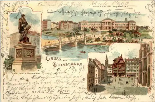 Gruss aus Strassburg - Litho -258256