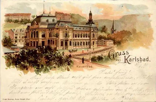 Gruss aus Karlsbad - Litho -258892