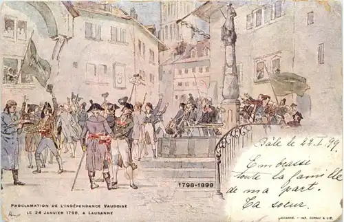 Lausanne - Proclamation de l Independendance Vaudoise 1798 -208878