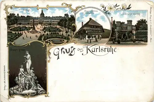 Gruss aus Karlsruhe - Litho -260066