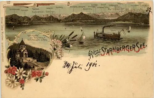 Gruss vom Starnberger See - Litho -258846