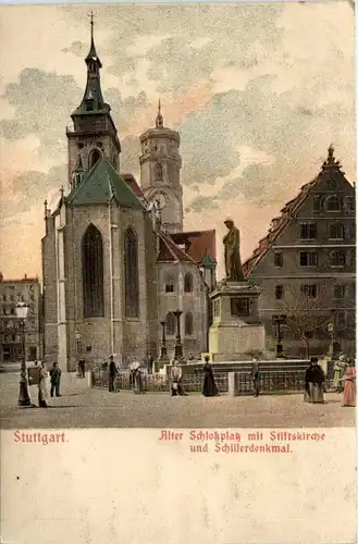 Stuttgart - Alter Schlossplatz - Reliefkarte -259570