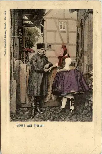 Gruss aus Hessen - Tracht -259766