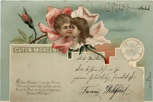 Kind mit Blume - Guten Morgen -258164