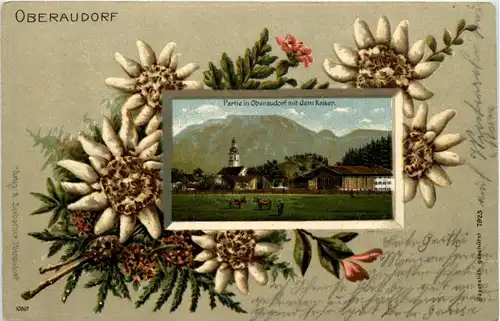 Oberaudorf - Litho - Prägekarte -259364