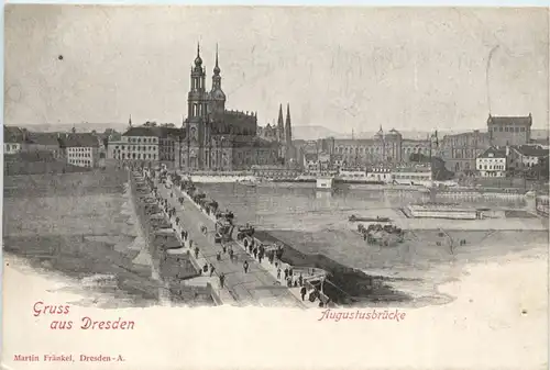 Gruss aus Dresden - Augustusbrücke -259836