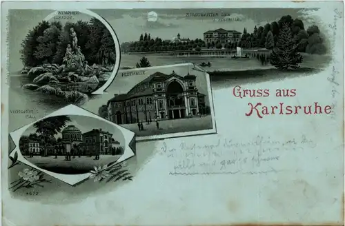 Gruss aus Karlsruhe - Litho -260068