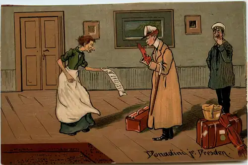 Humor - Künstlerkarte Donadini jr. Dresden -259992