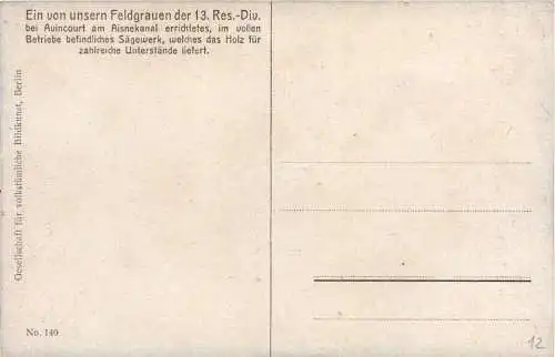 Feldgrauen der 13. Res-Div. bei Avincourt -260182