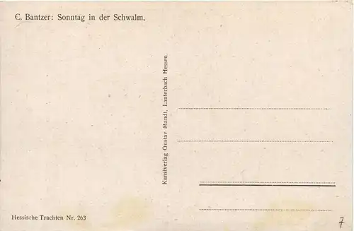 Hessische Trachten - Künstlerkarte C. Bantzer -259778