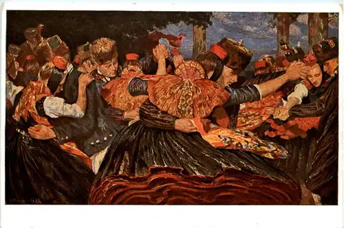 Hessische Trachten - Künstlerkarte C. Bantzer -259780